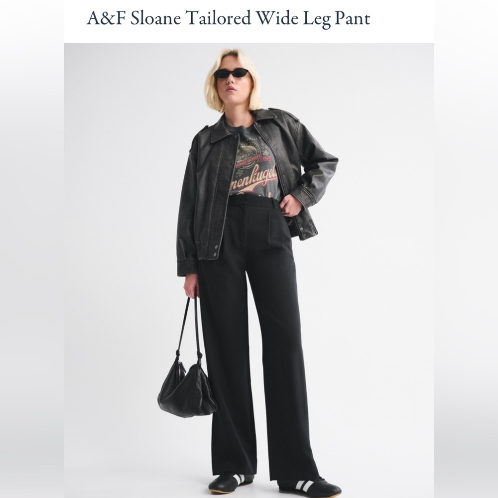 Abercrombie & Fitch Sloane Tailored Wide Leg Pant